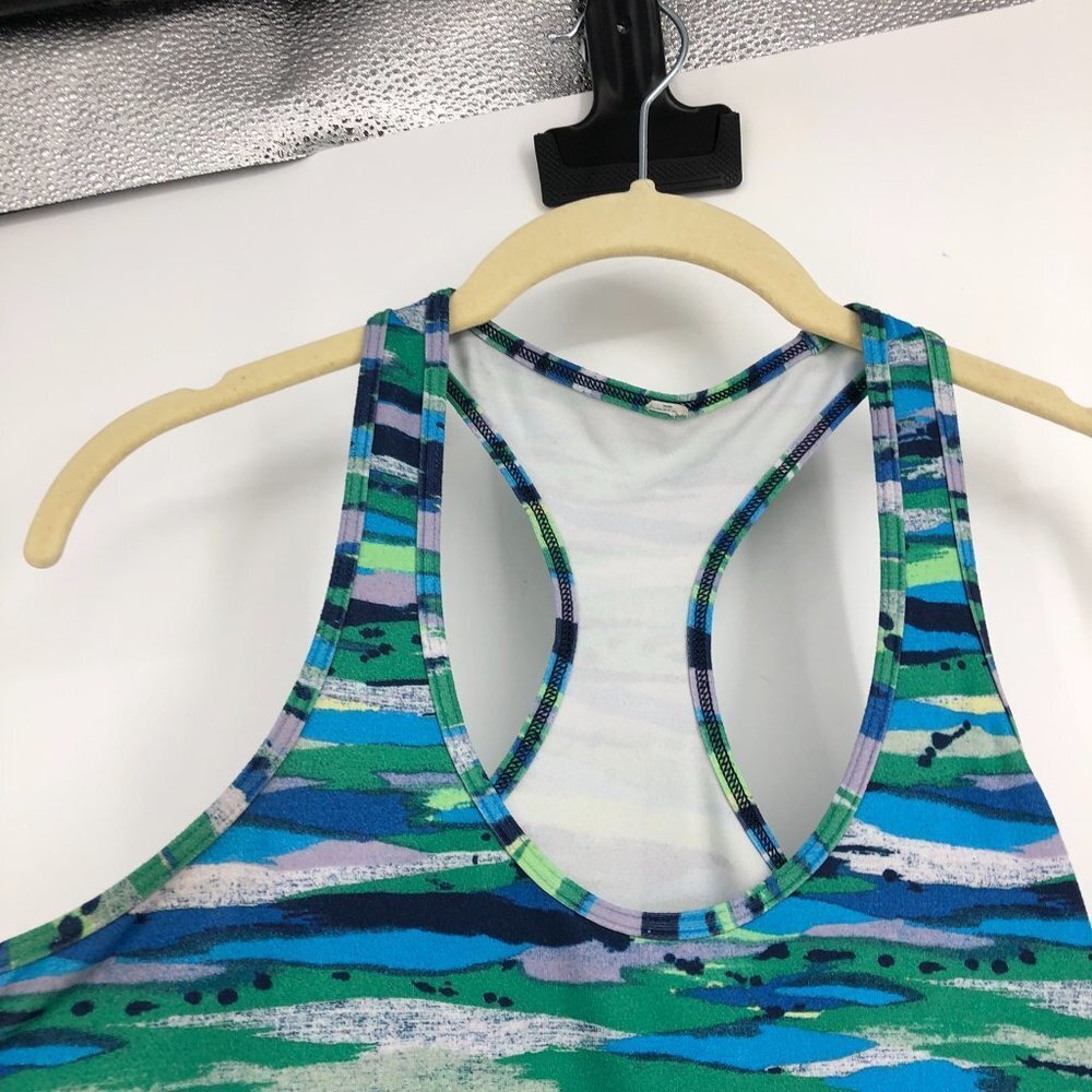 Lululemon Cool Racerback blue green  print Seven Wonders Multi ~ Small - Picture 5 of 16